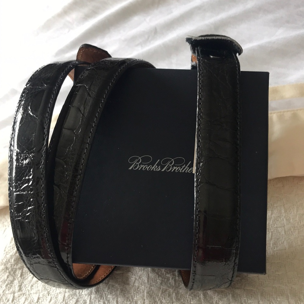 Brooks Brothers alligator belt strap